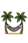 Palm trees with hammock